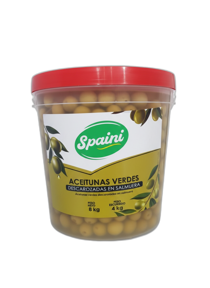 Aceitunas verdes descarozadas Balde 8 kg