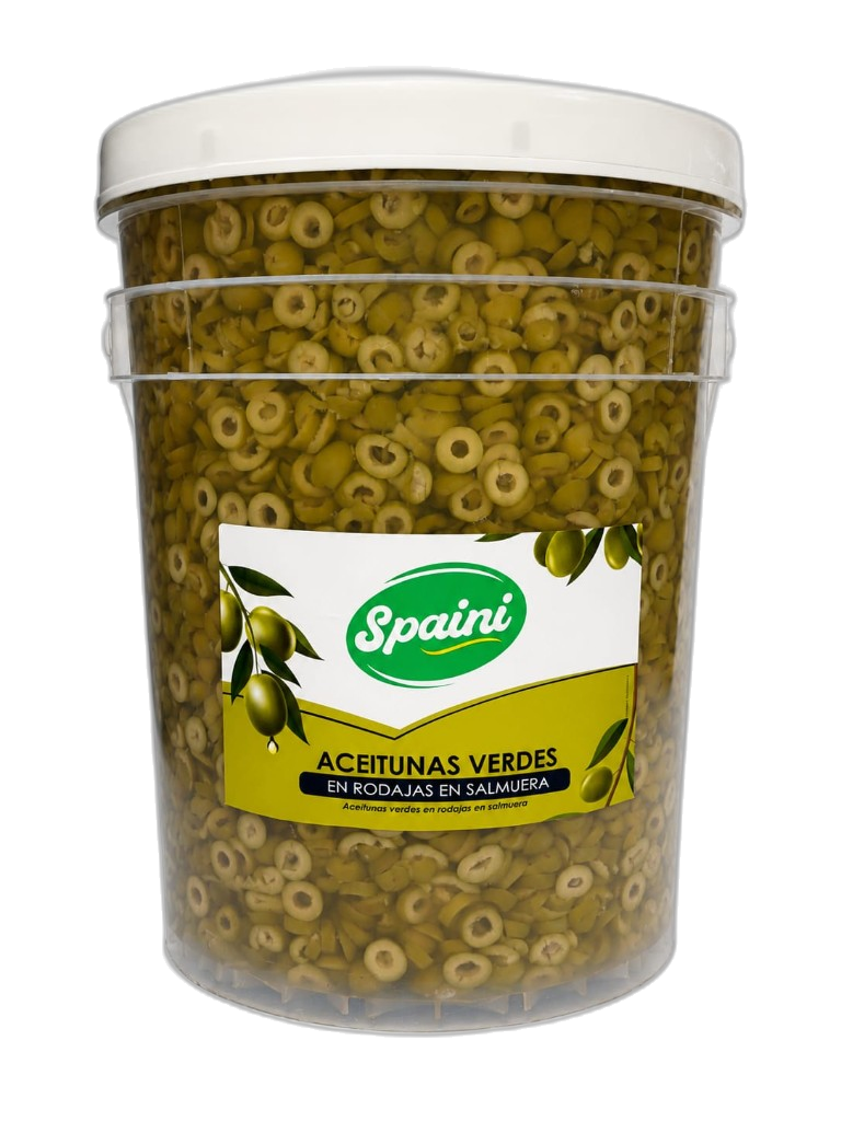 Aceitunas verdes en rodajas Balde 3,8 kg